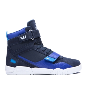 Supra Mens BREAKER Navy/Royal/white High Top Shoes | CA-75194